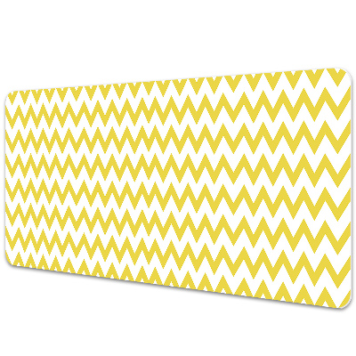 Podložka na psací stůl Žluté geometrické klikatky