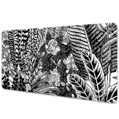 Podložka na pracovní stůl Černé a bílé listy