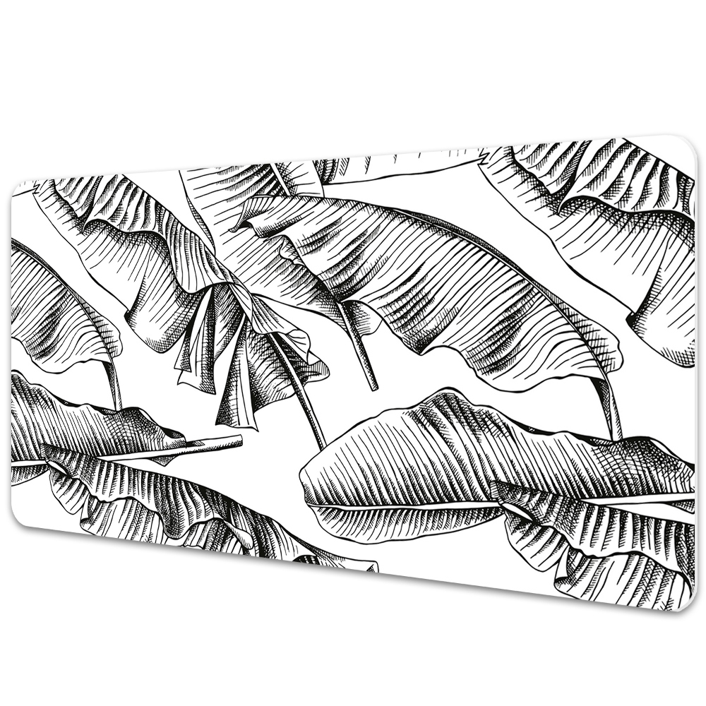 Transparentní podložka na stůl Leaves in black