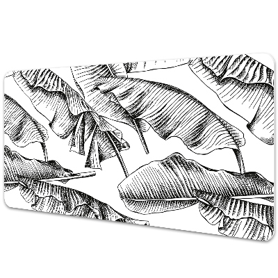 Transparentní podložka na stůl Leaves in black