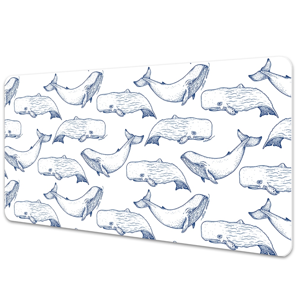Transparentní podložka na stůl Kreslené velryby