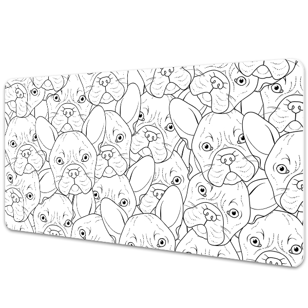 Transparentní podložka na stůl Nakreslený buldok