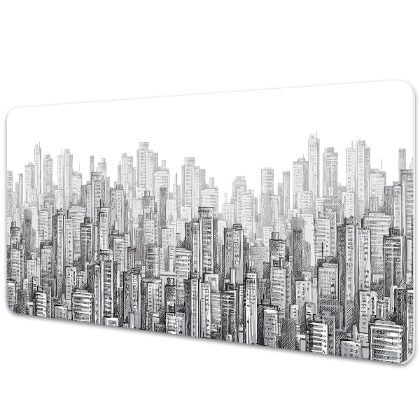 Velká podložka na stůl Černobílé město