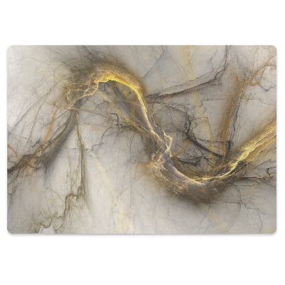 Podložka na ochranu podlahy Mramor ve zlaté barvě