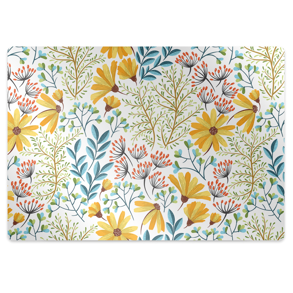 Ochranná podložka pod židli Květinové umění