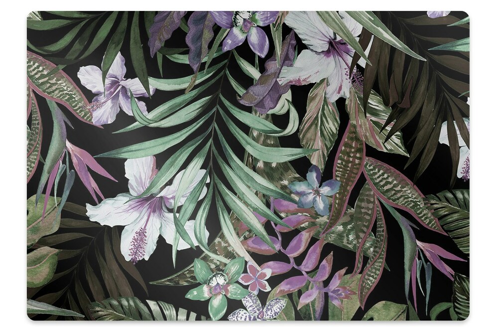 Podložka pod kancelářskou židli Květy palmy