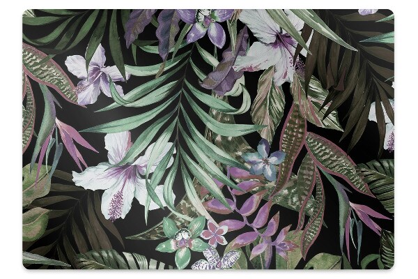 Podložka pod kancelářskou židli Květy palmy