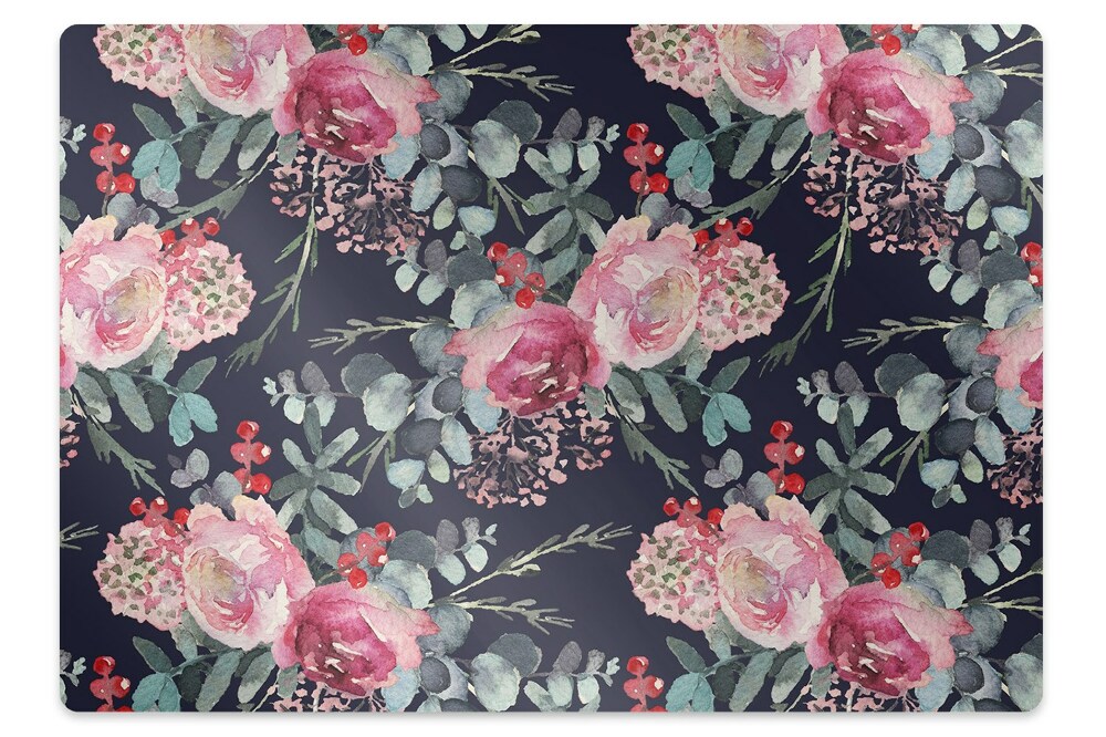 Podložka pod kancelářskou židli Květy a listy