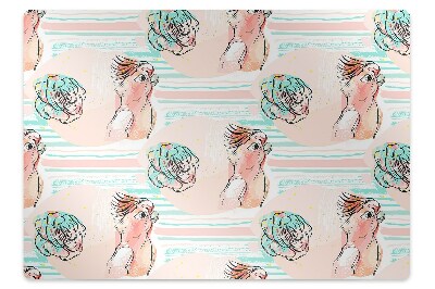 Ochranná podložka pod židli Jasní papoušci