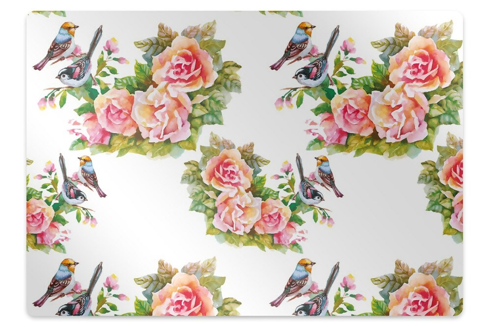 Podložka pod křeslo Motiv ptáků v lese