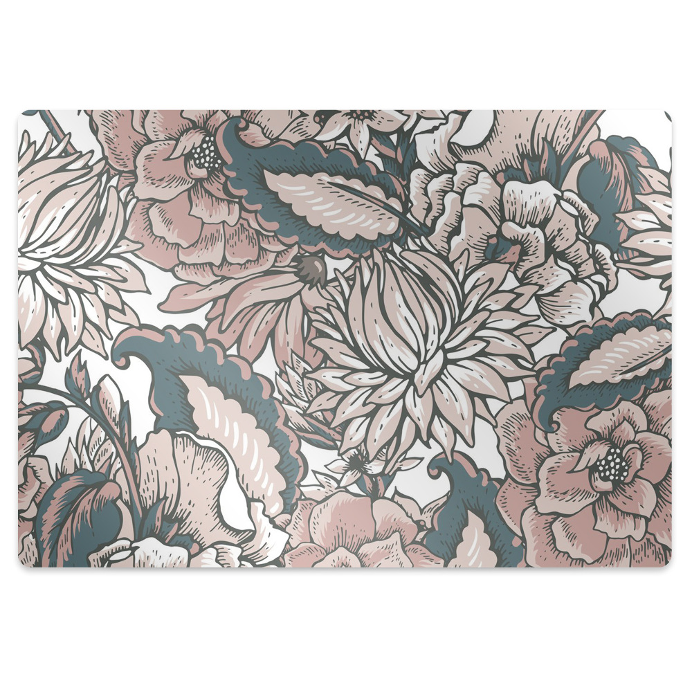 Podložka na ochranu podlahy Světlé květiny