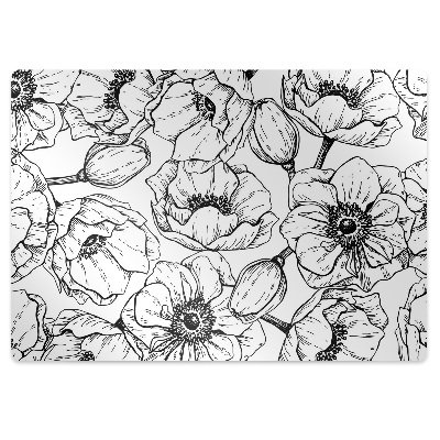 Podložka na ochranu podlahy Květinový vzor