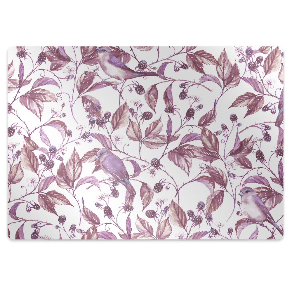 Ochranná podložka pod židli Ptáci v lese