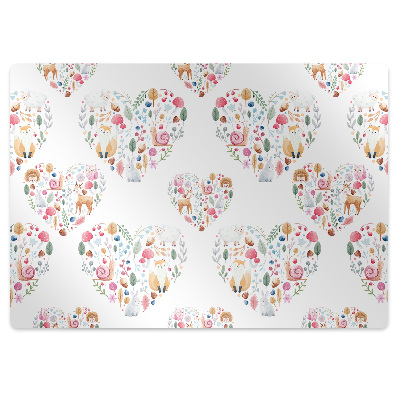 Ochranná podložka na podlahu Lesní zvířata