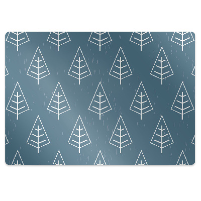 Podložka na židli Les v modré barvě