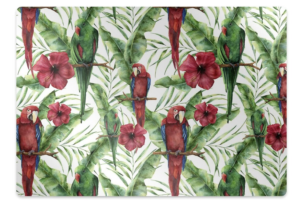 Podložka pod kancelářskou židli Ptáci v džungli