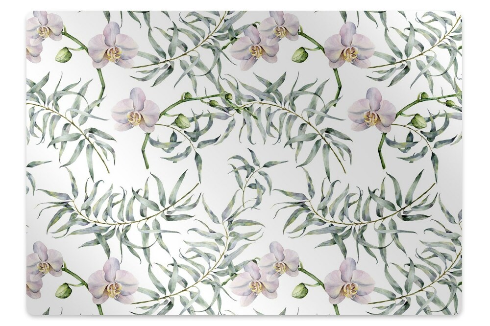 Podložka pod křeslo Světlé orchideje