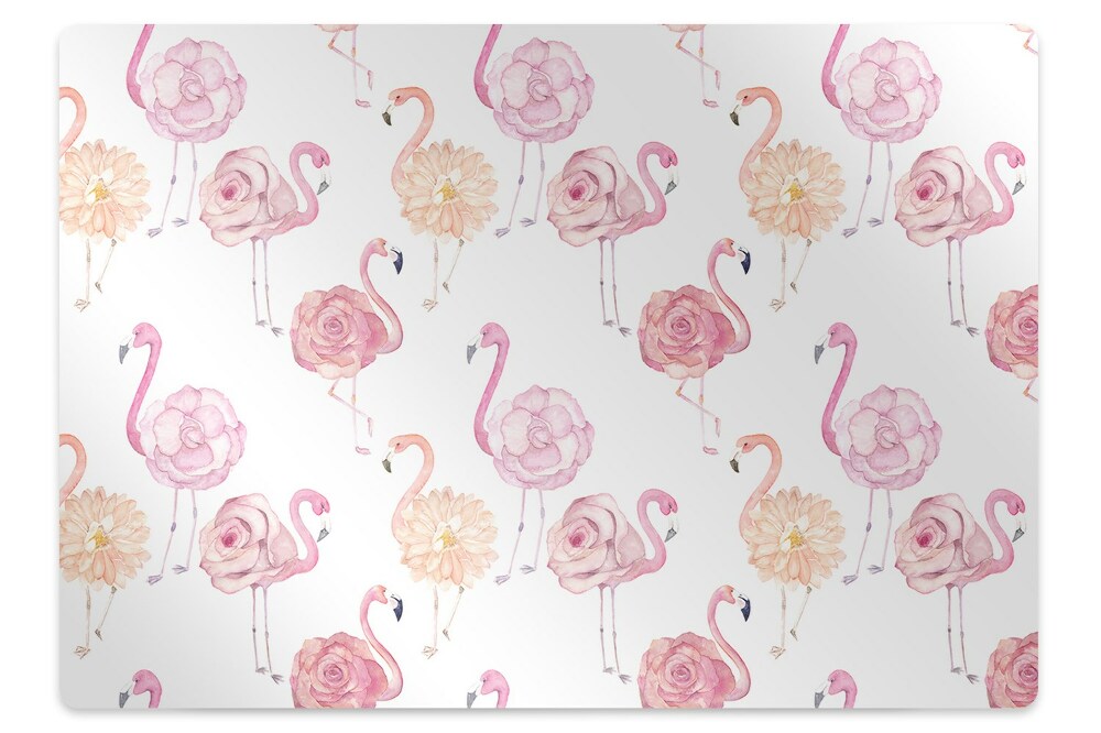 Podložka pod kancelářskou židli Krásní ptáci a květiny