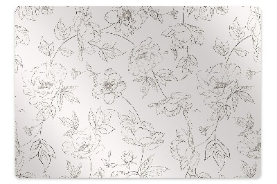 Ochranná podložka na podlahu Skicované květiny