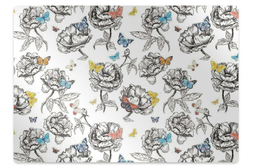 Podložka na ochranu podlahy Barevní motýli