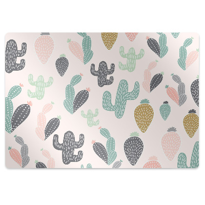 Podložka pod židli Barevné kaktusy