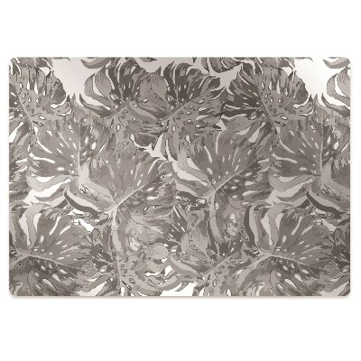 Podložka na židli Šedé listy