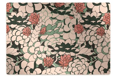 Podložka pod židli Květiny v retro stylu