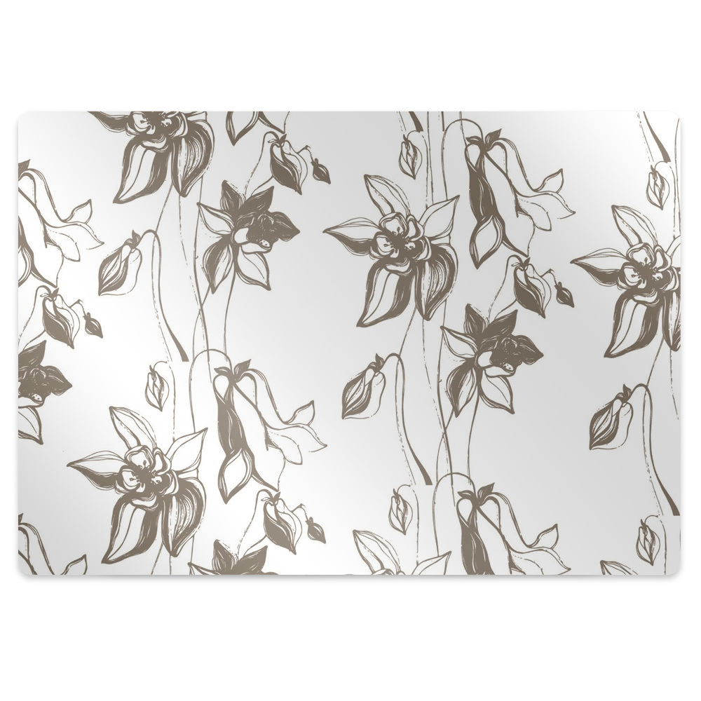 Podložka pod křeslo Kreslené květiny