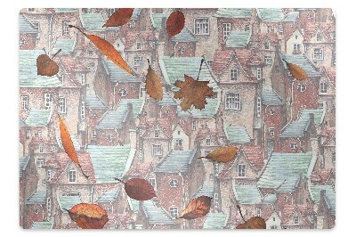 Podložka pod židli Pohled na město na podzim