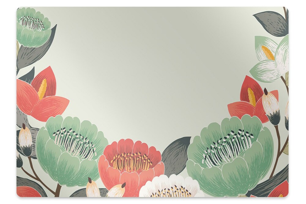 Podložka pod kancelářskou židli Jarní květiny