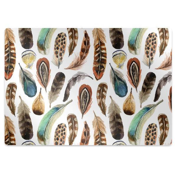 Podložka pod kancelářskou židli Malované peří