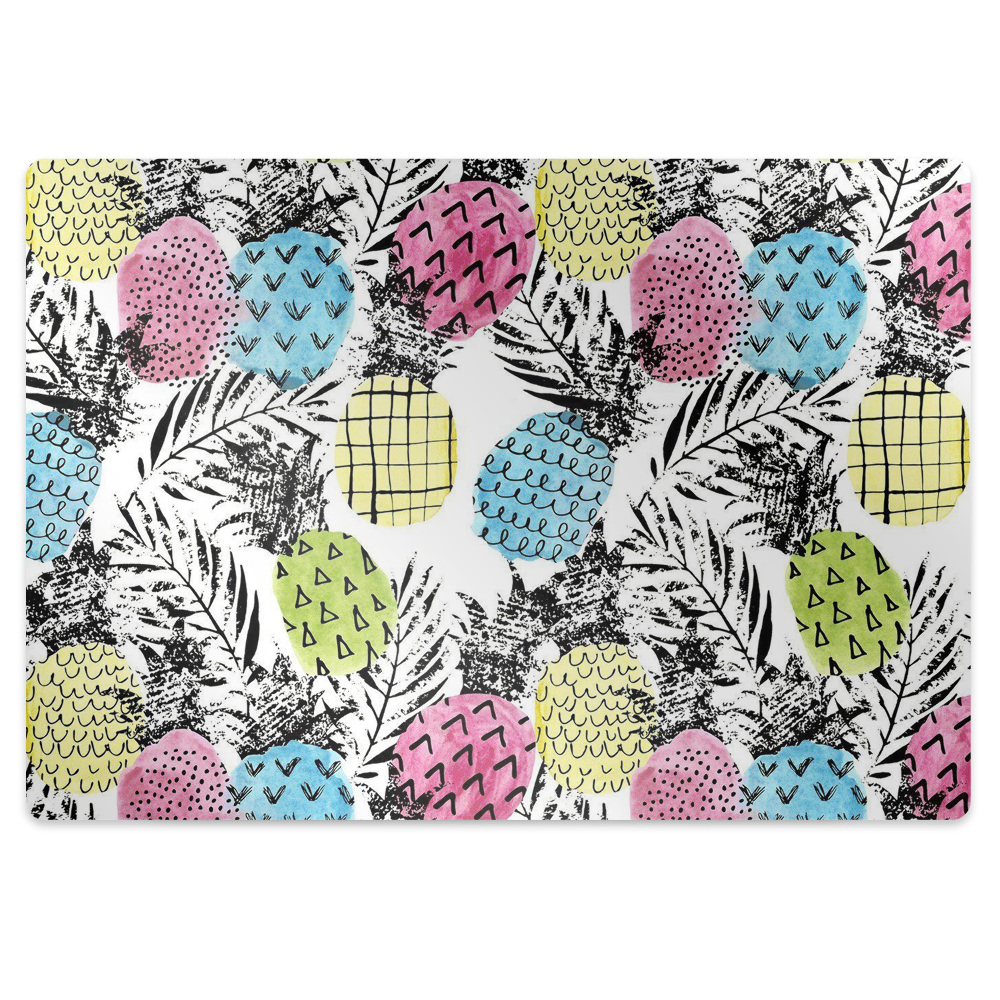 Podložka pod židli Barevné ananasy