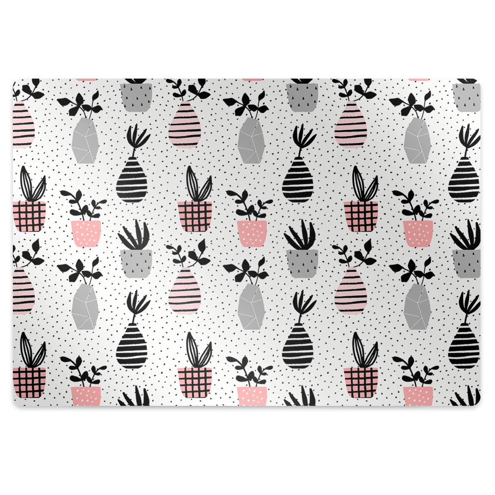 Ochranná podložka pod židli Květiny ve vázách