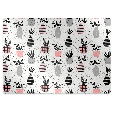 Ochranná podložka pod židli Květiny ve vázách