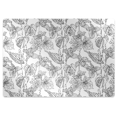 Ochranná podložka na podlahu Obrysové květiny