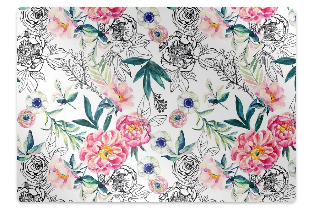 Podložka pod židli Kvetoucí rostliny