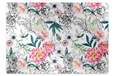 Podložka pod židli Kvetoucí rostliny