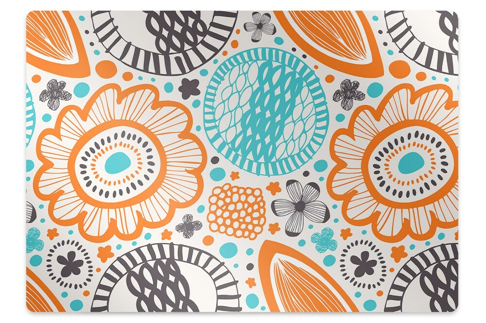 Podložka na ochranu podlahy Pastelové květy