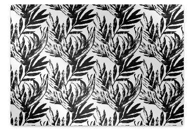 Podložka pod židli Černá neobvyklá rostlina