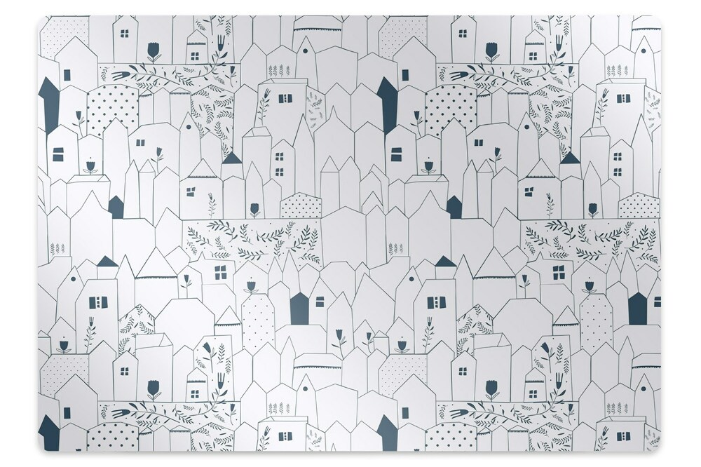 Koberec pod židli Malé domečky