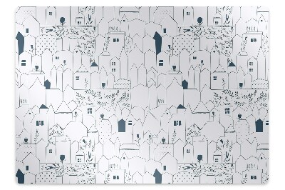 Koberec pod židli Malé domečky