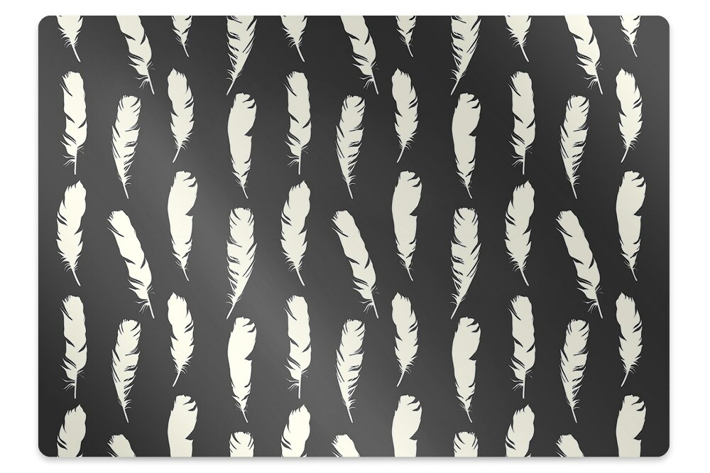 Ochranná podložka na podlahu Bílé ptačí peří