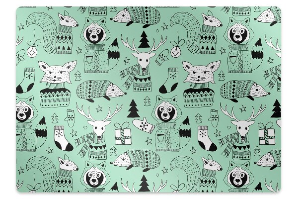 Podložka pod křeslo Zvířata ve skandinávském stylu