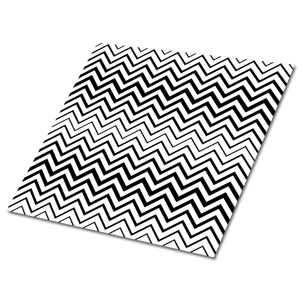 Samolepící podlahové čtverce Černá a bílá rybí kost