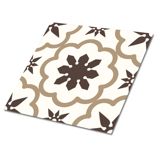 Samolepící podlahové čtverce Hnědošedý vzor