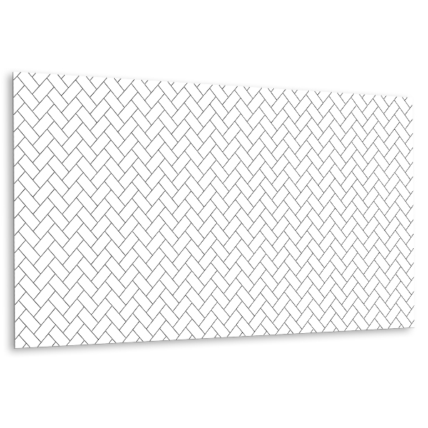 Nástěnný panel S Bílým Motivem Rybí Kosti