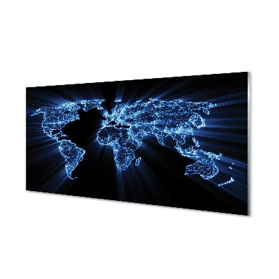 Skleněný obraz Modrá mapa světových stran