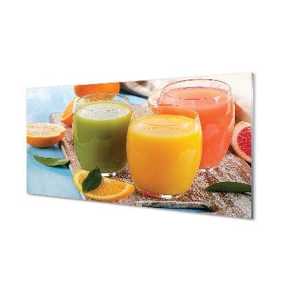 Obraz ze skla Barevné koktejlové sklenice