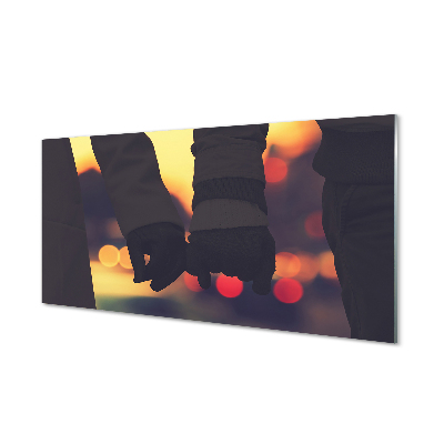 Skleněný obraz na stěnu Lidé držící se za ruce