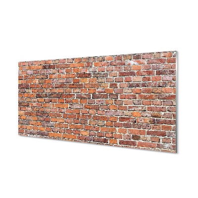 Luxusní skleněný obraz Červená cihlová zeď